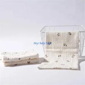 Q1FE Baby Washcloth Cotton Saliva-Towel Feeding Bib Soft Nursing Towel Infant Product