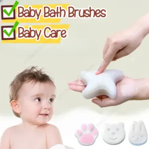 Kawaii Baby Bath Cotton Shower Bath Sponge Rub Cartoon Cat Paw Body Wash Towel Infant Toddle Newborn Bath Brushes Soft Sponge